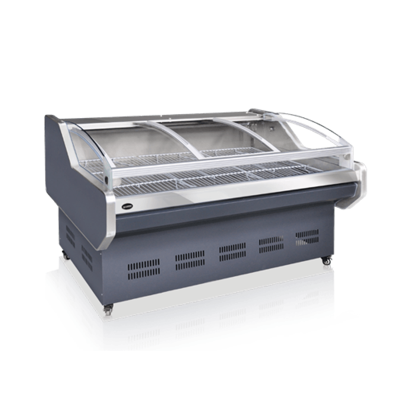 Tuoreen lihan jäähdytetty näyttökotelo Tuoreen lihan jäähdytetty näyttökotelo