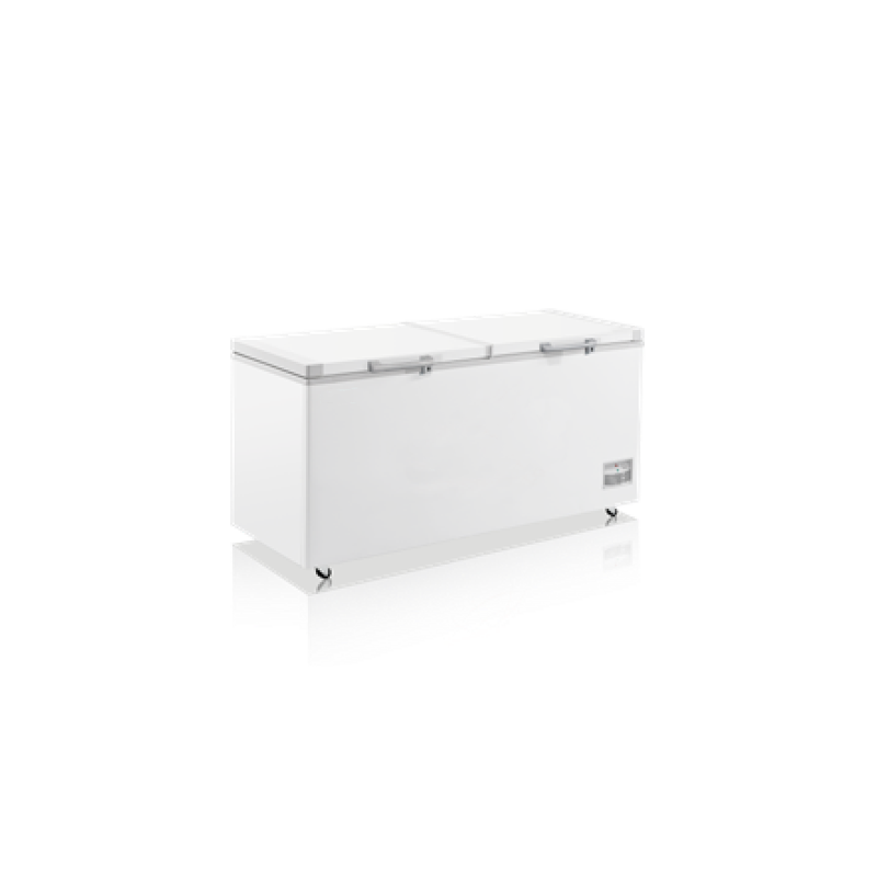 Ylhäältä aukeava kaareva pohja, yksilämpötilainen arkkupakastin