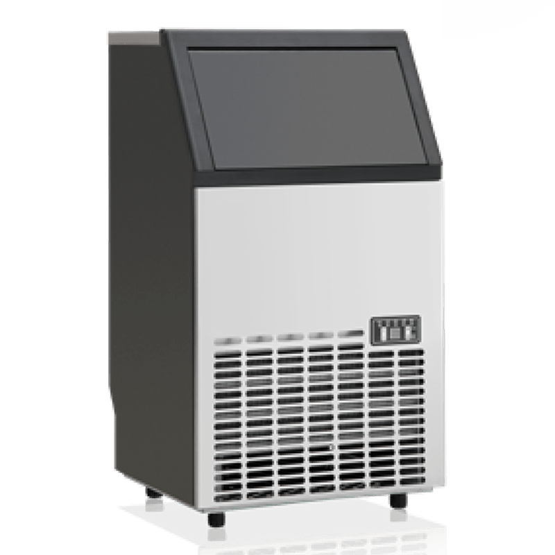 Ruostumattomasta teräksestä valmistettu jääpalakone, hiljainen Ruostumattomasta teräksestä valmistettu jääpalakone, hiljainen